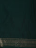 Bottle Green Solid Woven Design Mysore Silk Saree with Zari Border