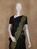 Bottle Green Solid Woven Pure Kanchipuram Silk Saree