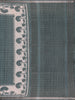 Bottle Green Striped Design Semi Tussar Silk Saree with Elephant Pattern Zari Border