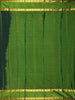 Bottle Green Striped Woven Design Kanchipuram Silk Saree with Zari Border