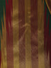 Bottle Green Temple Zari Woven Design Pure Kanchipuram Silk Saree
