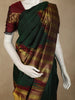 Bottle Green Temple Zari Woven Design Pure Kanchipuram Silk Saree