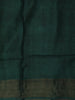 Bottle Green Traditional Woven Design Pure Tussar Saree with Animal Motif Border