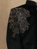 Bottle Green Velvet Indo-Western Kids Sherwani With Beads Embellished Shoulder