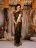 Bottle Green Butta Design Pure Kanchipuram Silk Saree
