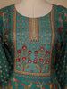 Bottle Green Floral Printed Rayon Kurti - Diadem