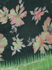 Bottle Green Floral Prints Fancy Georgette Saree - Diadem