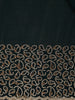 Bottle Green Solid Chiffon Saree With Sequins Embellished