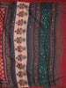 Brick Red Ajrakh Printed Design Crepe Saree