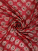 Brick Red Ajrakh Printed Design Crepe Saree