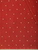 Brick Red Butta Woven Design Soft Tissue Saree with Scalloped Border