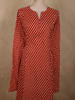 Brick Red Floral Printed Design Cotton Kurti
