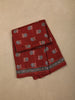 Brick Red Traditional Ajrakh Printed Design Cotton Unstitched Salwar Material with Dupatta