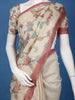 Brick Red Kalamkari Inspired Floral Printed Cotton Saree - Diadem