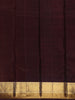 Brick Red Woven Zari Border Silk Saree - Diadem