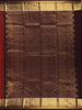 Brick Red Woven Zari Border Silk Saree - Diadem