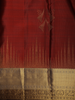 Brick Red Woven Zari Border Silk Saree - Diadem
