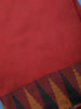 Brick Red Zig-Zag Design Border Soft Silk Saree - Diadem