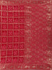 Bridal Red Print Woven Zari Border Bandhani Saree - Diadem