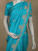 Bright Aqua Turquoise Blue Floral Butta Zari Woven Design Pure Banarasi Saree with Floral Zari Border