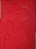 Bright Cherry Red Floral Sequins and Beads Embroidered Design Organza Party Wear Saree with Scalloped Border