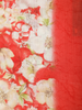 Bright Coral Red Floral Woven Design Blended Cotton Saree