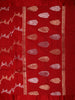 Bright Crimson Red Floral Vine Zari Woven Design Pure Banarasi Silk Party Wear Saree