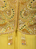 Bright Lemon Yellow Heavy Beads and Mirror Embroidered Design Organza Festive Wear Palazzo Suit with Matching Dupatta