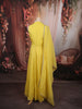Bright Lemon Yellow Heavy Beads and Mirror Embroidered Design Organza Festive Wear Palazzo Suit with Matching Dupatta
