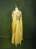 Bright Lemon Yellow Multicolor Floral Sequins and Thread Embroidered Design Crepe Fancy Wear Palazzo Suit  with Matching Draped Dupatta