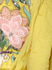 Bright Lemon Yellow Multicolor Floral Sequins and Thread Embroidered Design Crepe Fancy Wear Palazzo Suit  with Matching Draped Dupatta