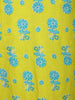 Bright Lime Yellow Floral Butta Printed Design Cotton Straight Cut Salwar Suit with Dupatta