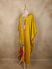 Bright Marigold Yellow Floral Zari Embroidered Design Crepe Salwar Suit with Dupatta
