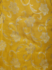 Bright Marigold Yellow Floral Zari Woven Design Banarasi Silk Palazzo Suit with Choker Dupatta