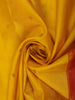 Bright Mustard Yellow Butta Zari Woven Design Pure Kanchipuram Silk Saree with Contrast Varisai Pattu Border