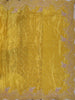 Bright Mustard Yellow Floral Sequins and Zardozi Embroidered Design Pure Tissue Designer Saree with Scalloped Border
