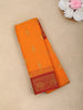 Bright Orange Butta Woven Design Cotton Saree with Contrast Border