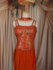 Bright Orange Floral Zari Embroidered Design Semi Silk Mermaid Lehenga with Choker Dupatta