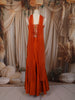 Bright Orange Floral Zari Embroidered Design Semi Silk Mermaid Lehenga with Choker Dupatta