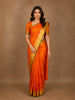 Bright Orange Woven Soft Silk Saree