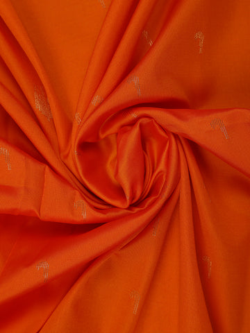 Bright Orange Woven Soft Silk Saree - Diadem