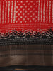 Bright Red Abstract Printed Design Mixed Cotton Fancy Saree with Zari Border
