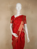 Bright Red Butta Woven Design Kanchipuram Silk Saree with Zari Border