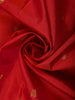 Bright Red Butta Woven Design Pure Kanchipuram Silk Saree with Contrast Zari Woven Border