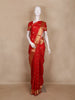 Bright Red Butta Woven Pure Kanchipuram Silk Saree