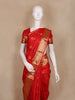 Bright Red Butta Woven Pure Kanchipuram Silk Saree