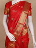 Bright Red Butta Woven Pure Kanchipuram Silk Saree