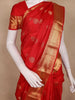 Bright Red Butta Woven Pure Kanchipuram Silk Saree