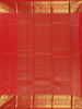 Bright Red Floral Design Pure Kanchipuram Silk Saree