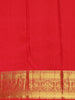 Bright Red Floral Design Pure Kanchipuram Silk Saree
